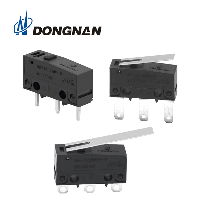 DONGNAN開關(guān)廠家WS4微動開關(guān)帶直手柄家用電器熱水器空調(diào)微動開關(guān)